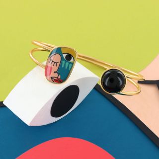 Bracelet Abstract Couleur Dore Multi