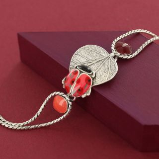 Bracelet Cox Couleur Argent Rouge