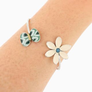 Bracelet Ephemere Couleur Argent Bleu