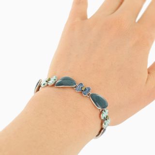 Bracelet Ephemere Couleur Argent Bleu