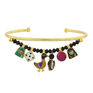 Bracelet Jeu De L Oie Couleur Dore Multi