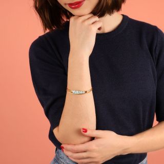 Bracelet Sardine Couleur Dore Bleu