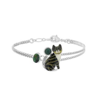 Bracelet Tabby Couleur Argent Noir