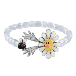 Bracelet Tapette Couleur Argent Multi