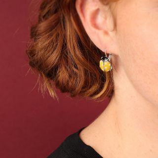 Dormeuses Cox Couleur Argent Jaune