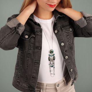 Collier Lila Couleur Argent Bleu