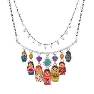 Collier Nanas Couleur Argent Multi
