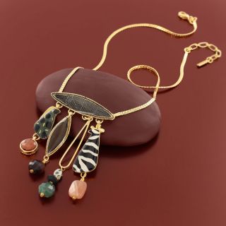 Collier Zebra Couleur Dore Multi