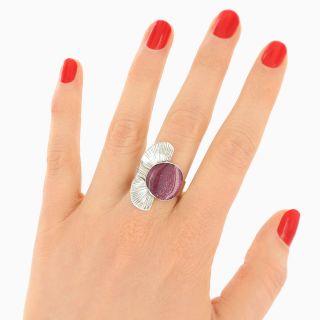 Bague Diva Couleur Argent Violet
