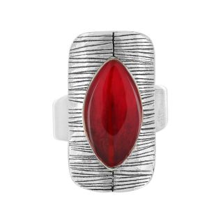 Bague Indian Summer Couleur Argent Rouge