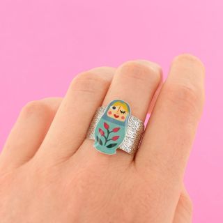 Bague Nanas Couleur Argent Multi