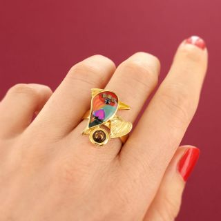 Bague Zouzou Couleur Dore Multi