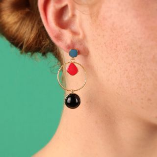Puces Abstract Couleur Dore Multi