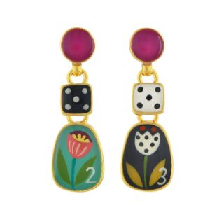 Puces Jeu De L Oie Couleur Dore Multi